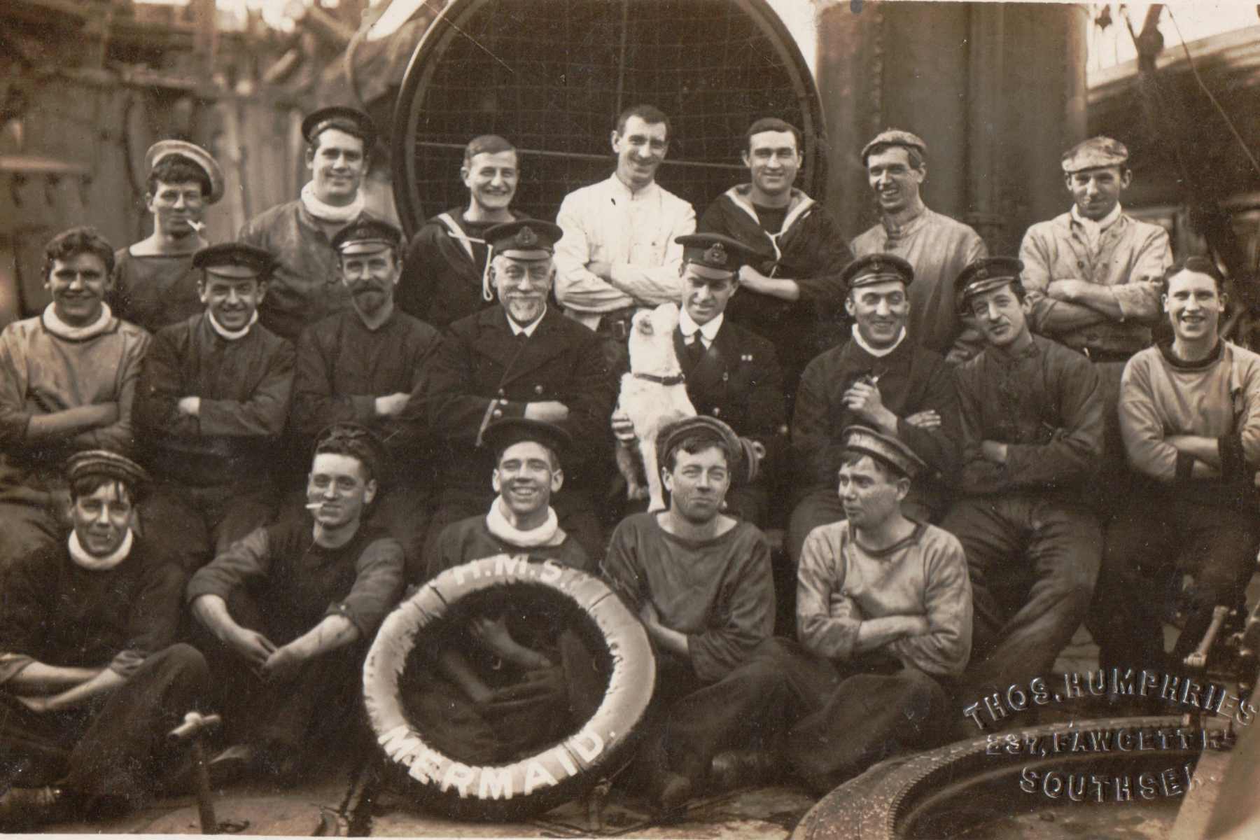 William Gray with shipmates aboard HMS Mermaid