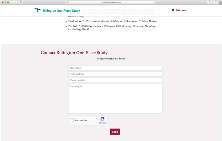 Rillington One-Place Study Website